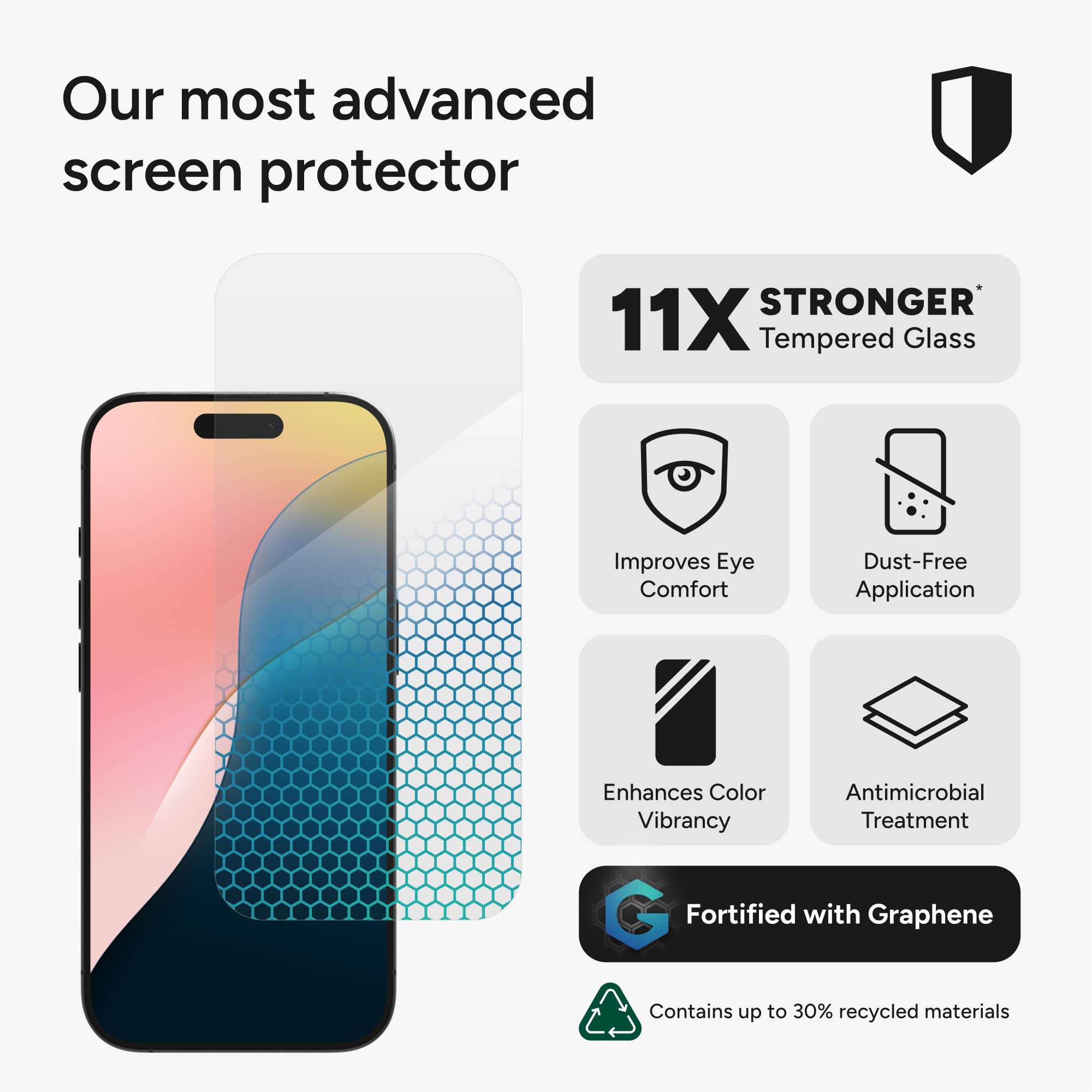 Glass XTR4 Blue Light Screen Protector For iPhone 16 Pro