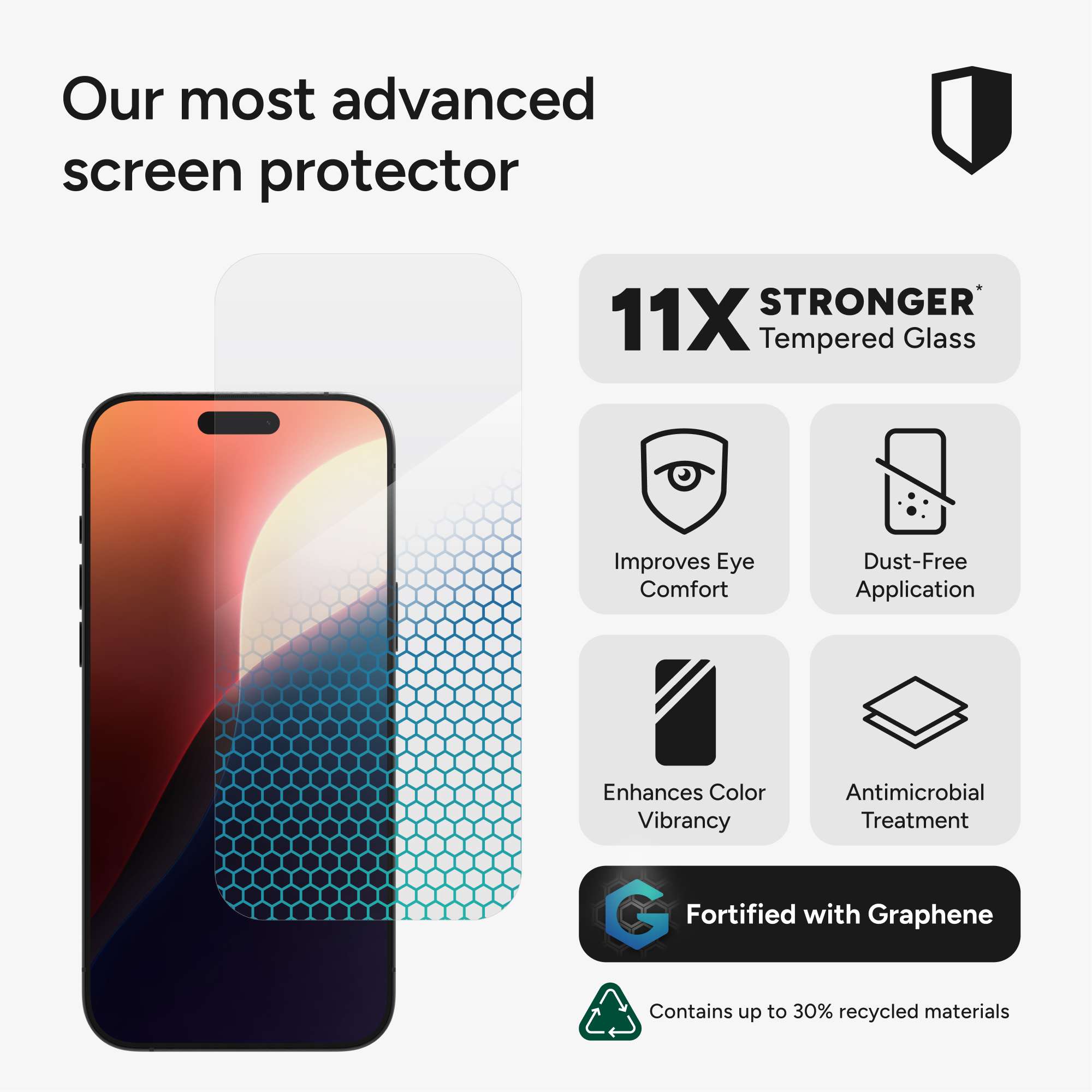 Glass XTR4 Blue Light Screen Protector For iPhone 16 Pro Max