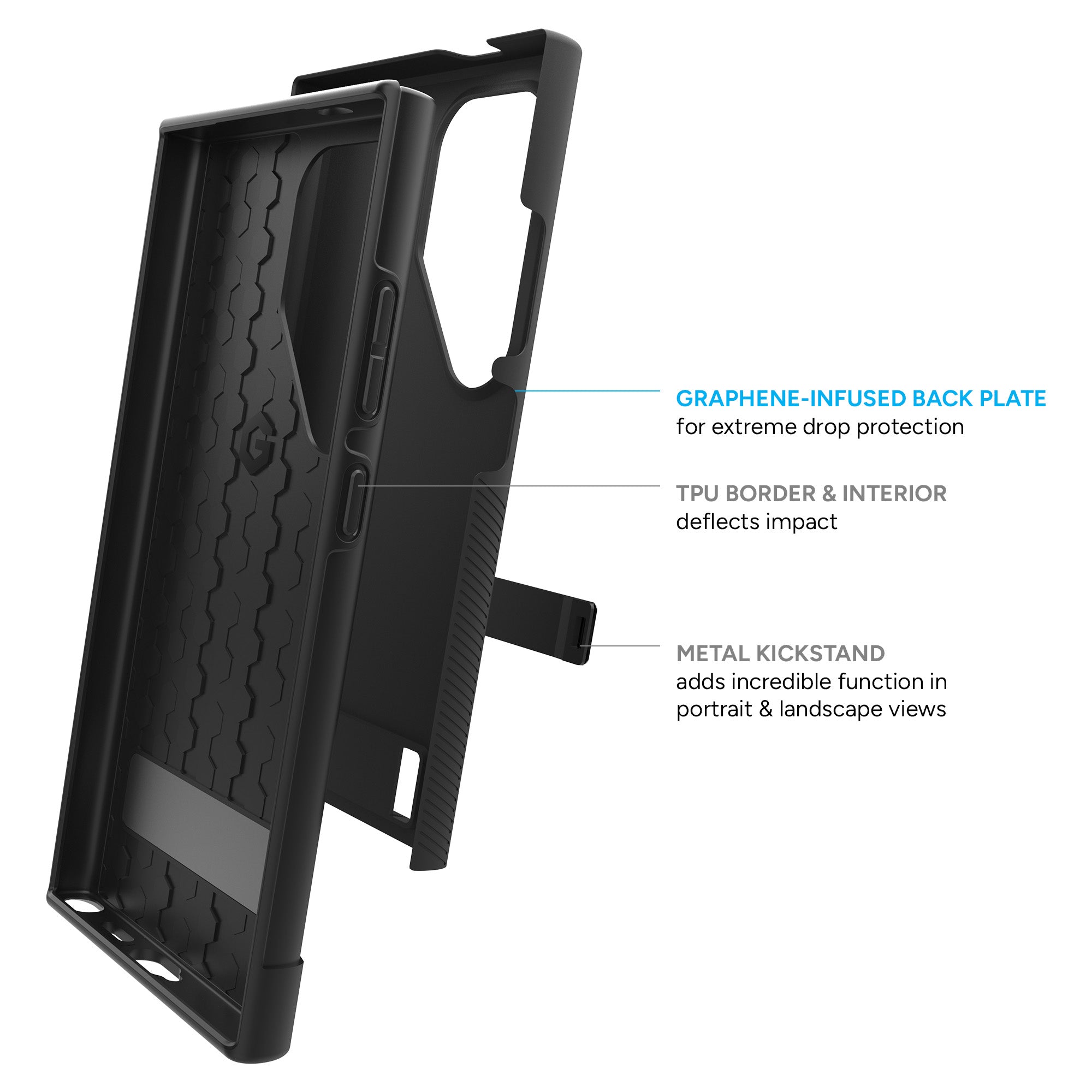 ZAGG Denali Cell Phone Case with Stand For Galaxy S24 Ultra