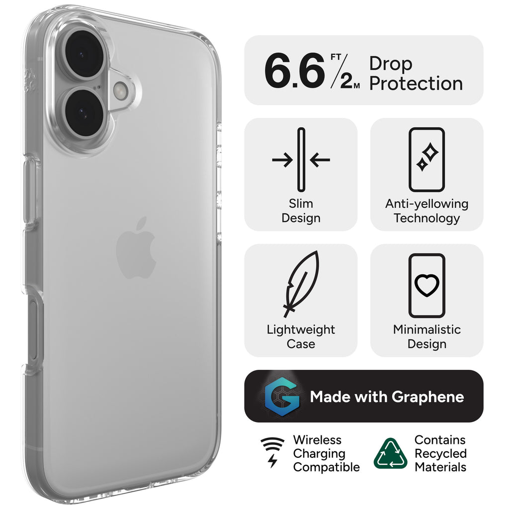 ZAGG Crystal Palace Lite Clear Cell Phone Case For iPhone 16