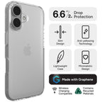 ZAGG Crystal Palace Lite Clear Cell Phone Case For iPhone 16