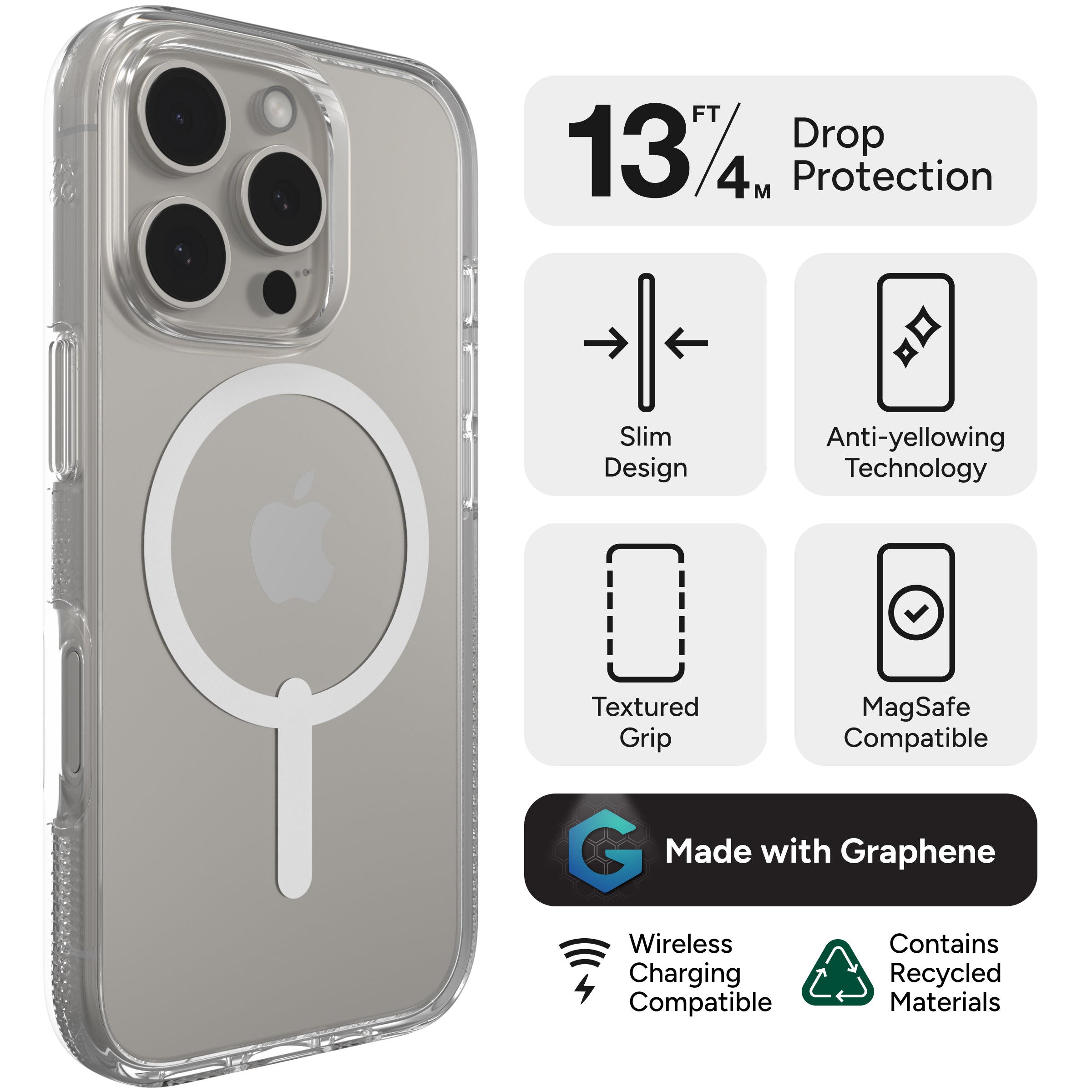 ZAGG Crystal Palace Snap for MagSafe Cell Phone Case For iPhone 16 Pro