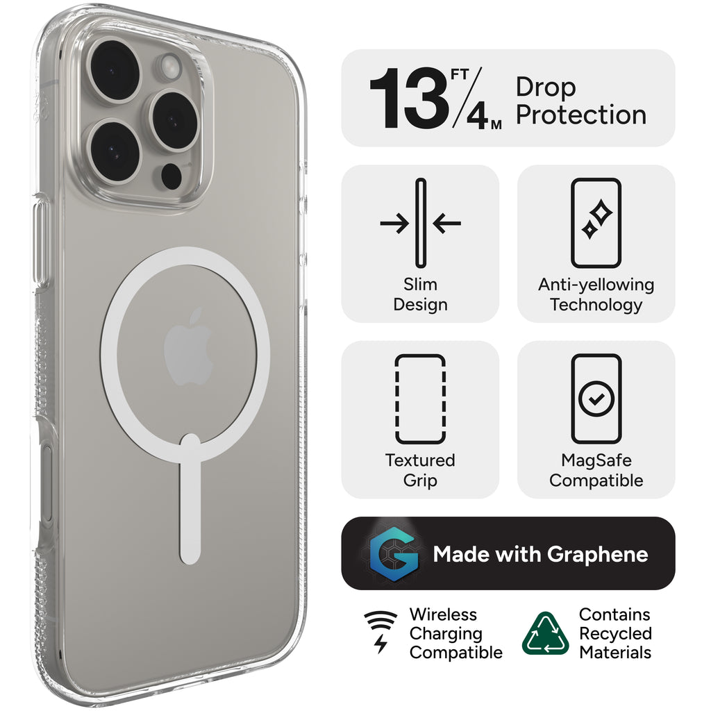 ZAGG Crystal Palace Snap for MagSafe Cell Phone Case For iPhone 16 Pro Max