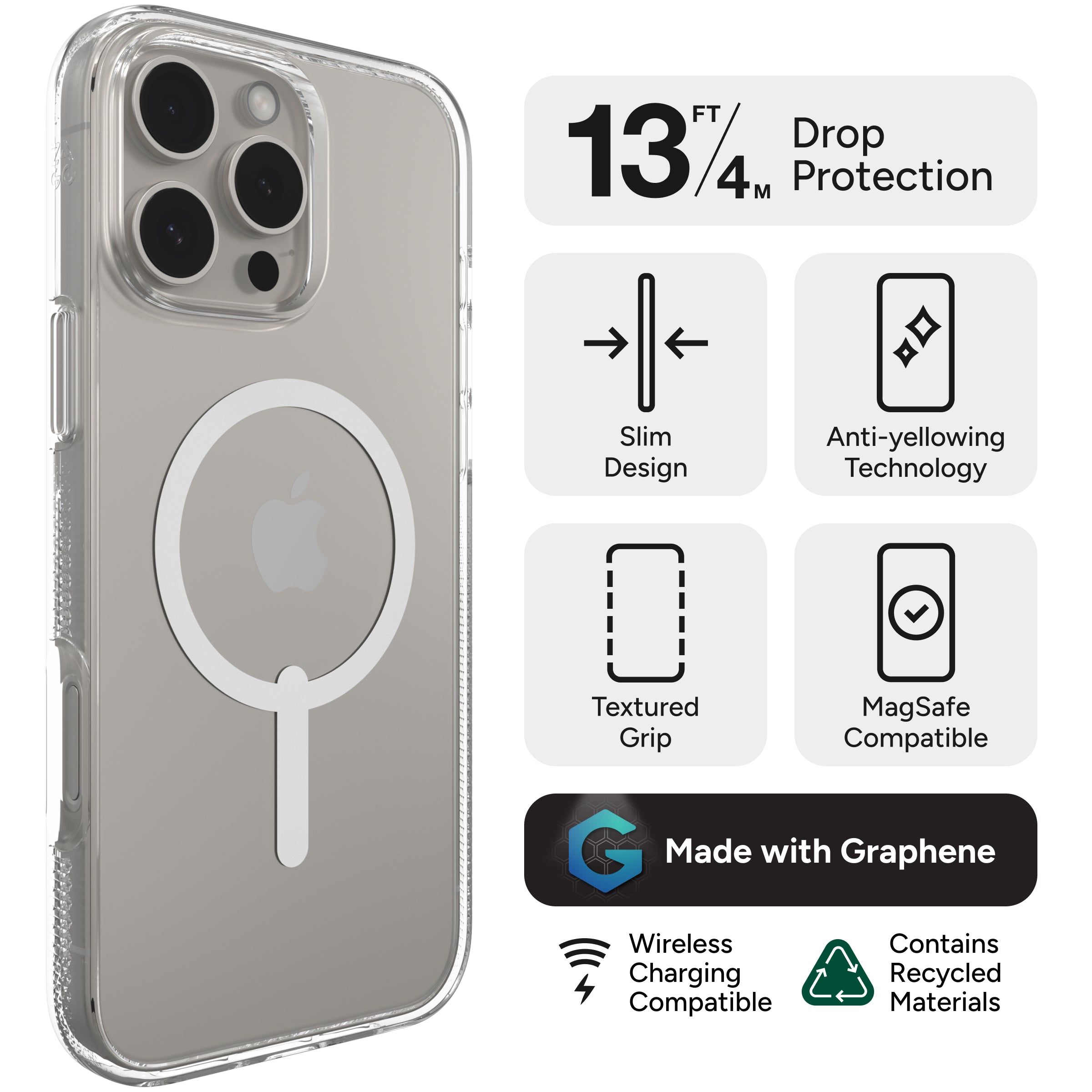 ZAGG Crystal Palace Snap for MagSafe Cell Phone Case For iPhone 16 Pro Max