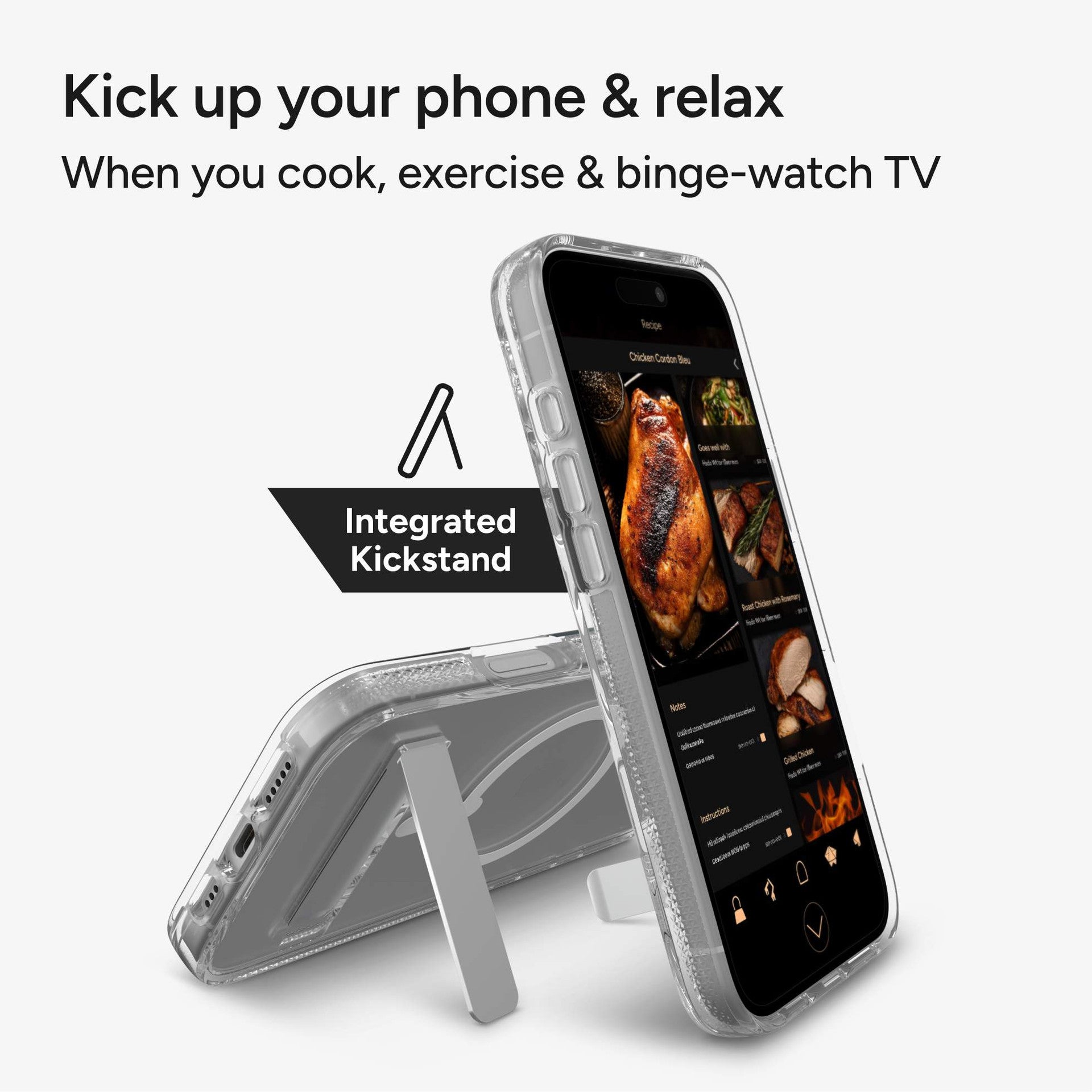 ZAGG Crystal Palace Snap for MagSafe Cell Phone Case with Stand For iPhone 16 Plus