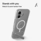 ZAGG Crystal Palace Snap for MagSafe Cell Phone Case with Stand For iPhone 16 Plus
