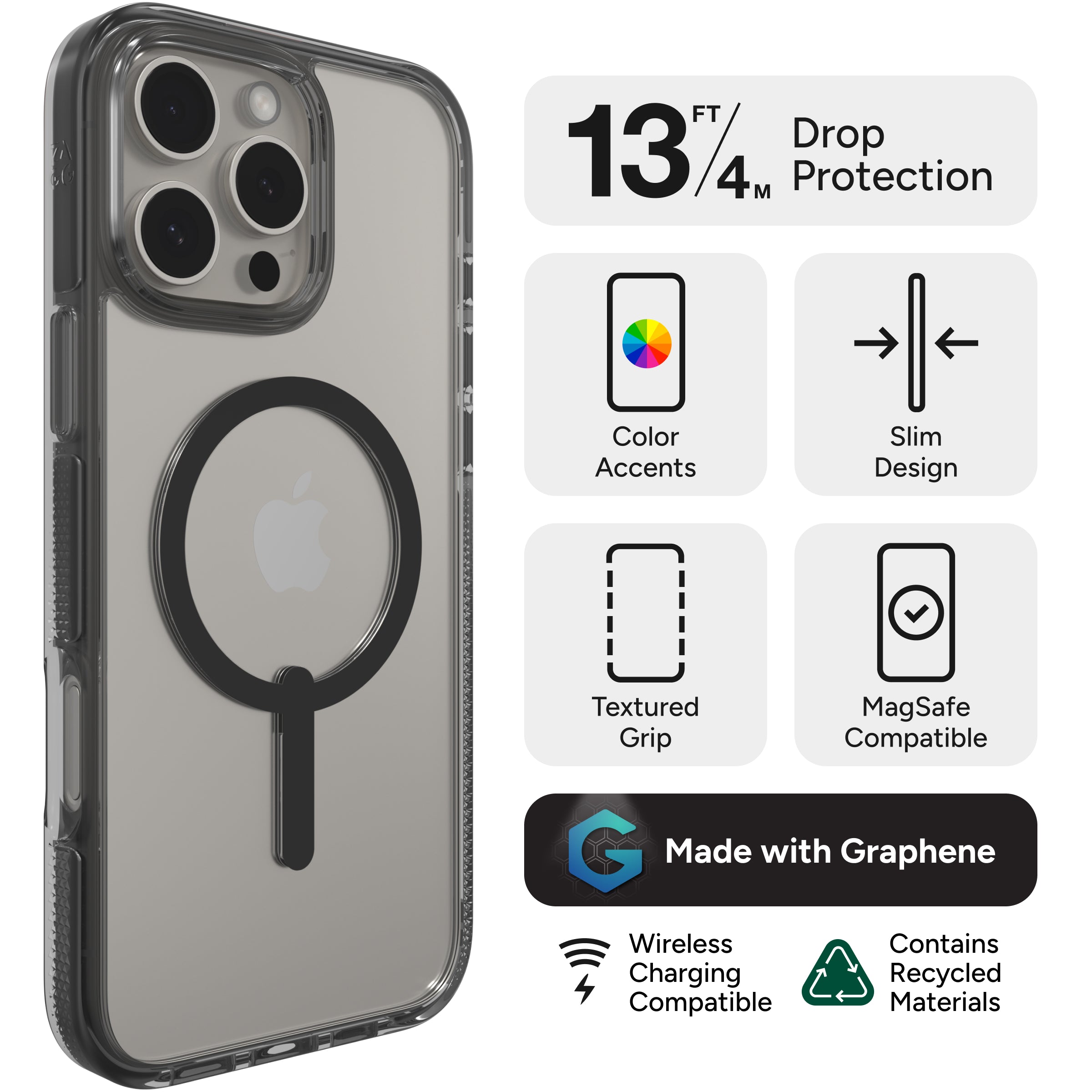 ZAGG Santa Cruz Snap for MagSafe Cell Phone Case For iPhone 16 Pro Max